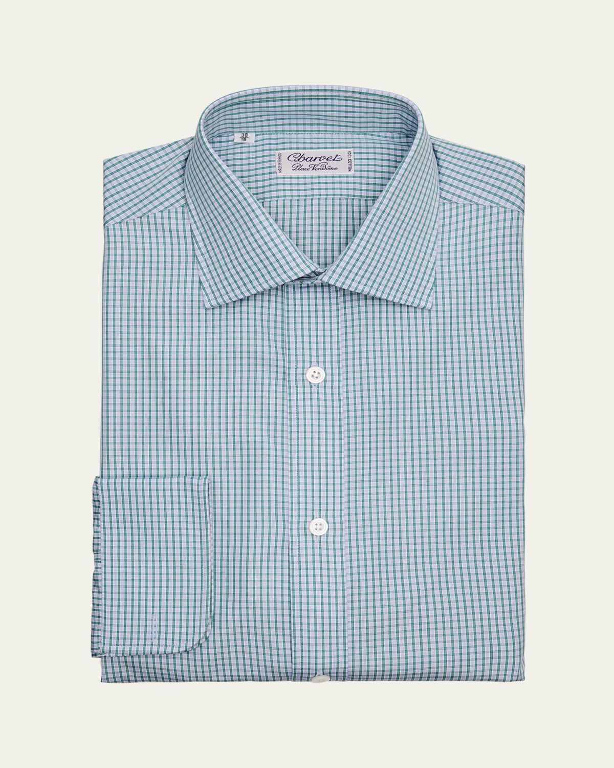 Charvet Men's Slim-Fit Cotton Grid Check Dress Shirt