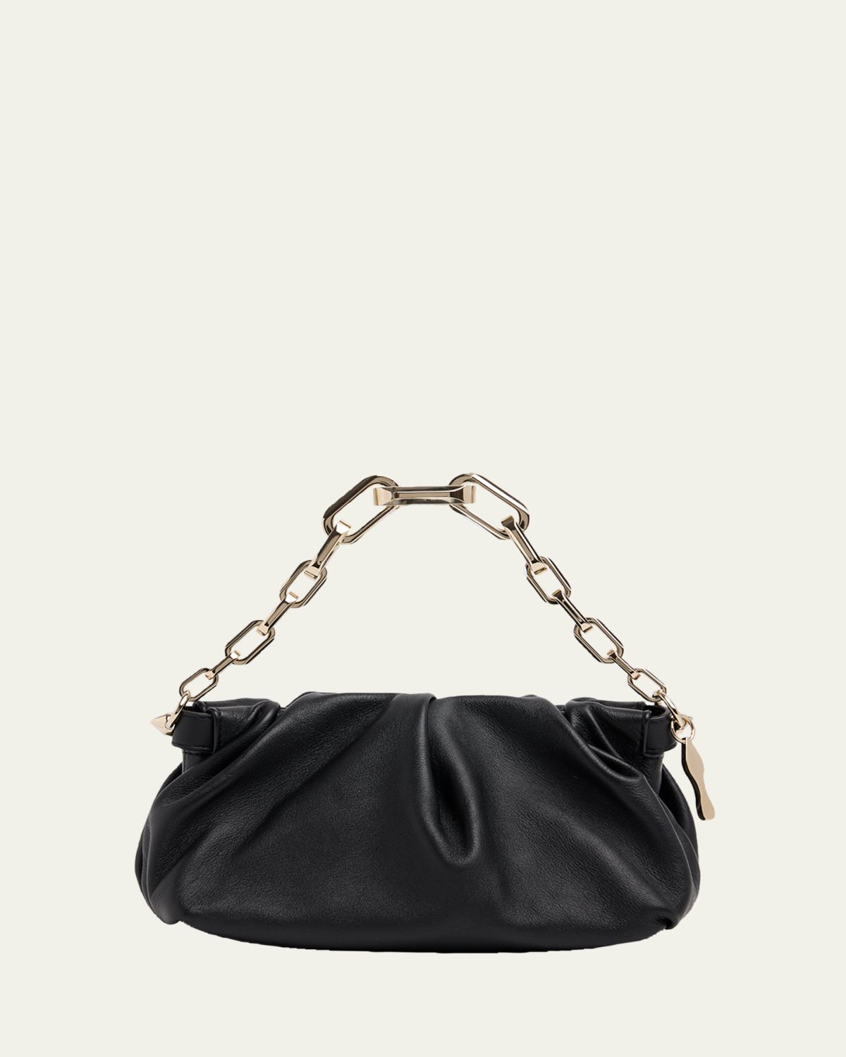 Christian Louboutin Eva Small Pleated Shoulder Bag in Nappa Leather