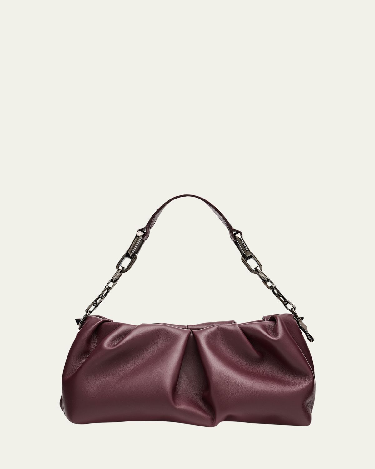 Christian Louboutin Eva Pleated Nappa Leather Shoulder Bag