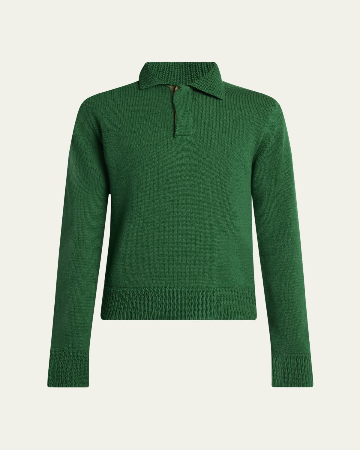 SACAI Men's Wool Knit Polo