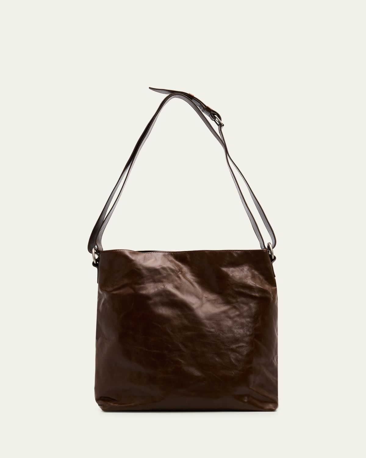 Dries Van Noten Men's Leather Messenger Bag