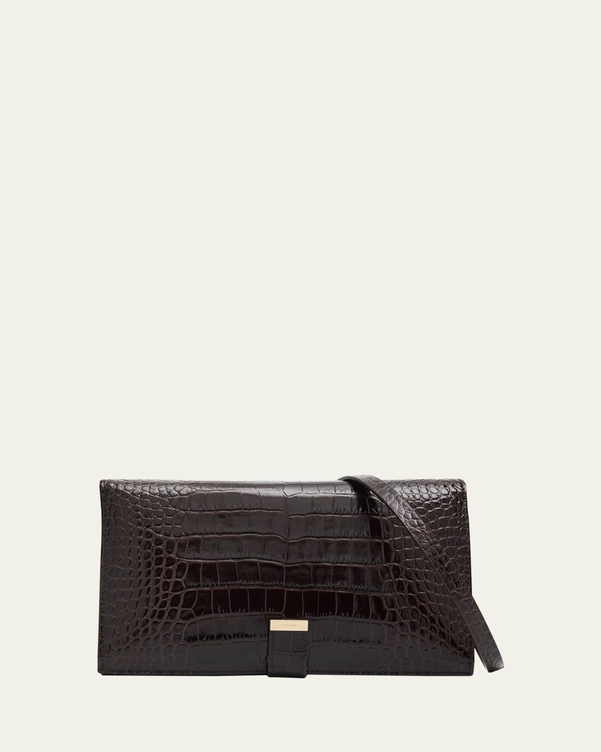 TOM FORD Organizer Shoulder Bag in Croc-Embossed Leather