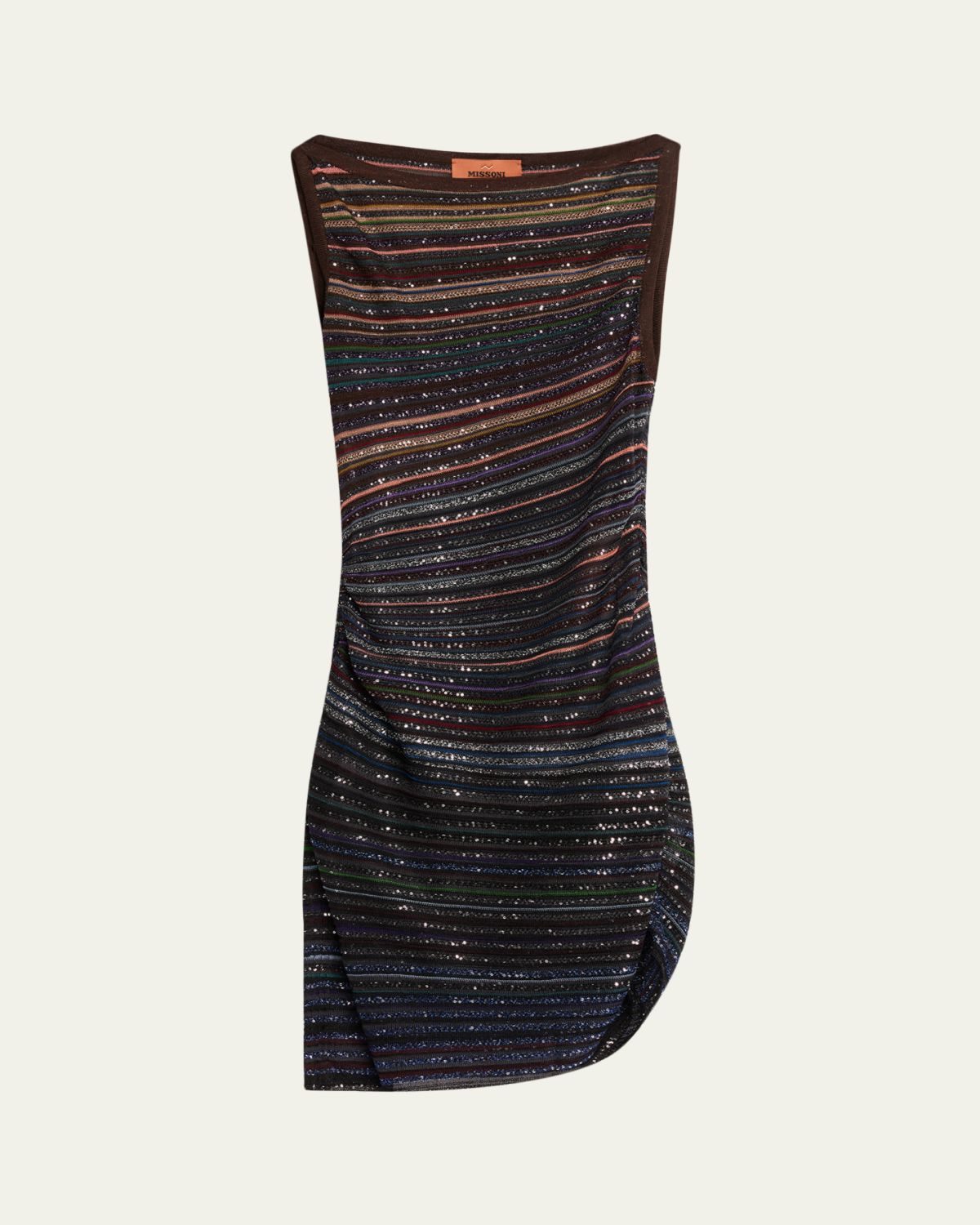 Missoni Paillette Striped Sleeveless Mini Dress