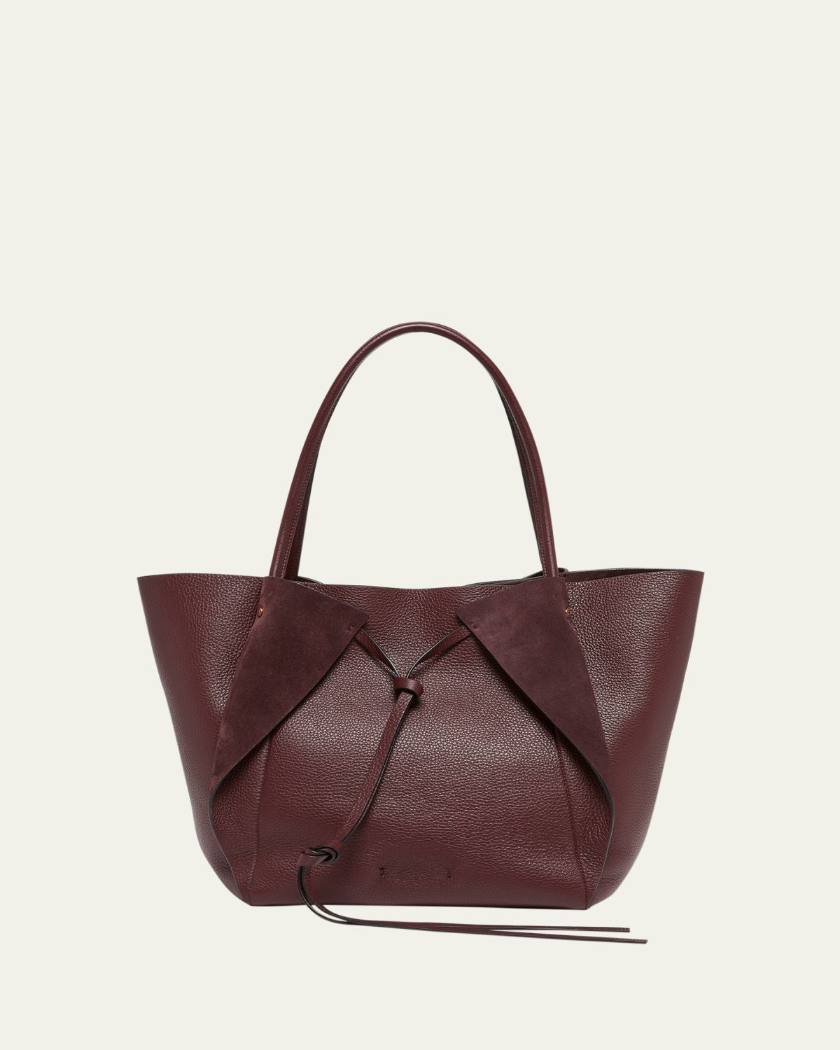Gabriela Hearst Marija Folded Deerskin Leather Tote Bag