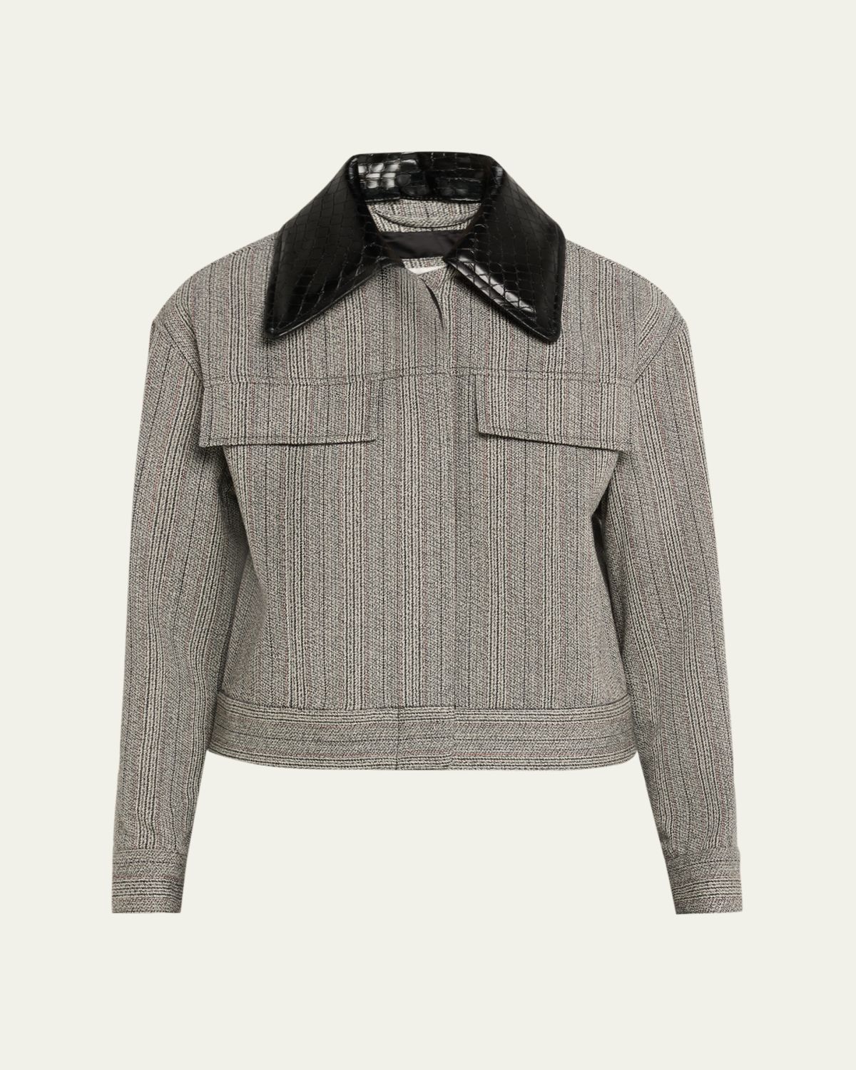 3.1 Phillip Lim Jaspé Wool Cropped Jacket