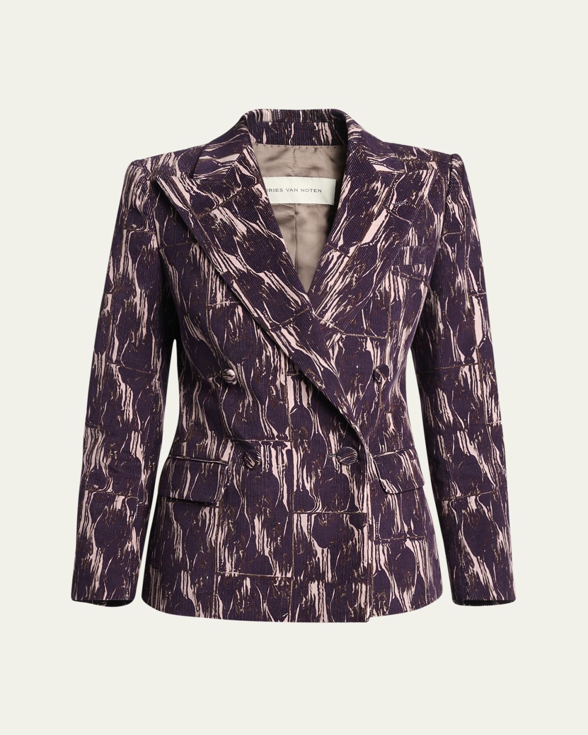 Dries Van Noten Corduroy Double-Breasted Jacket