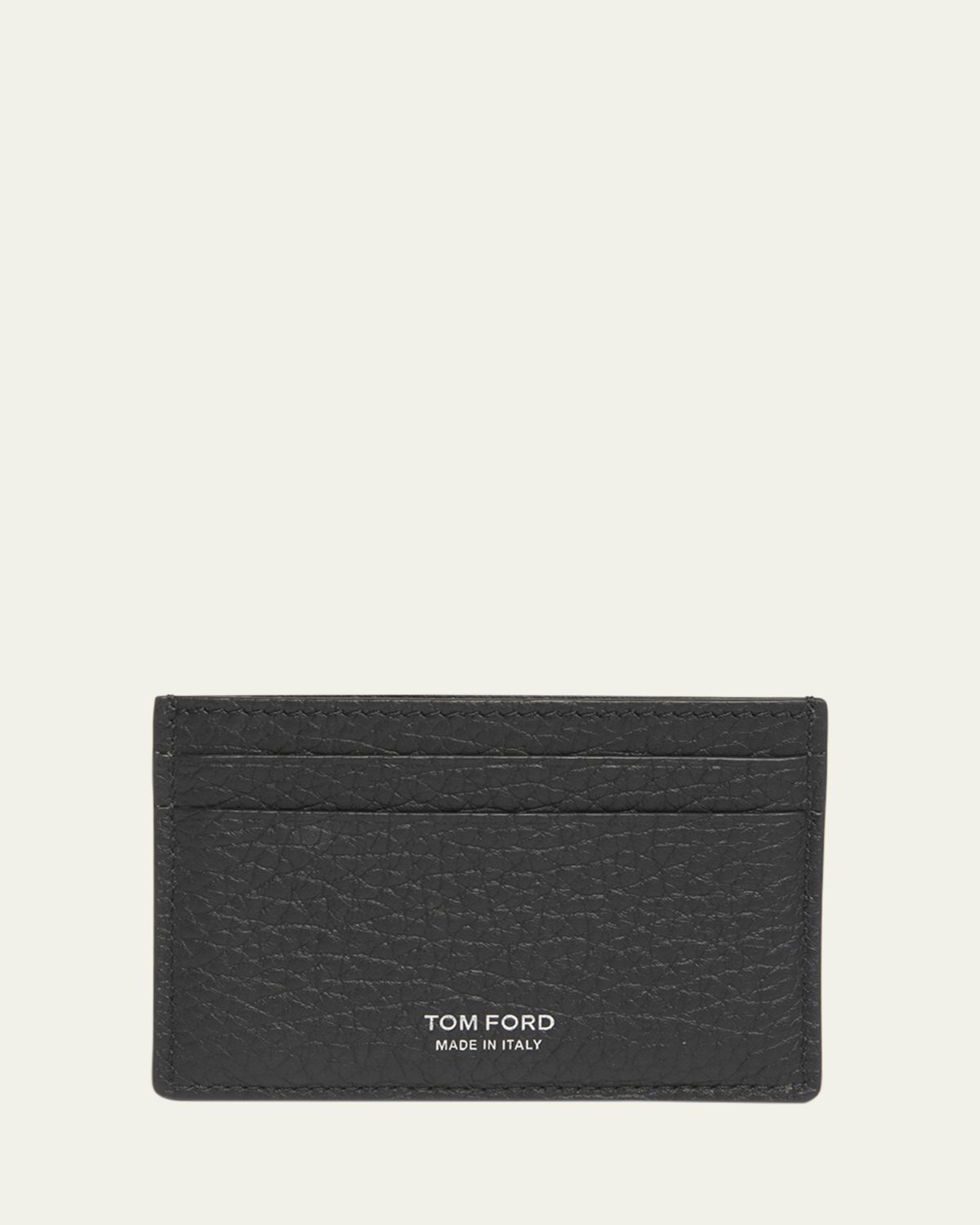 TOM FORD Men's Leather Elongated T Line Card Holder
