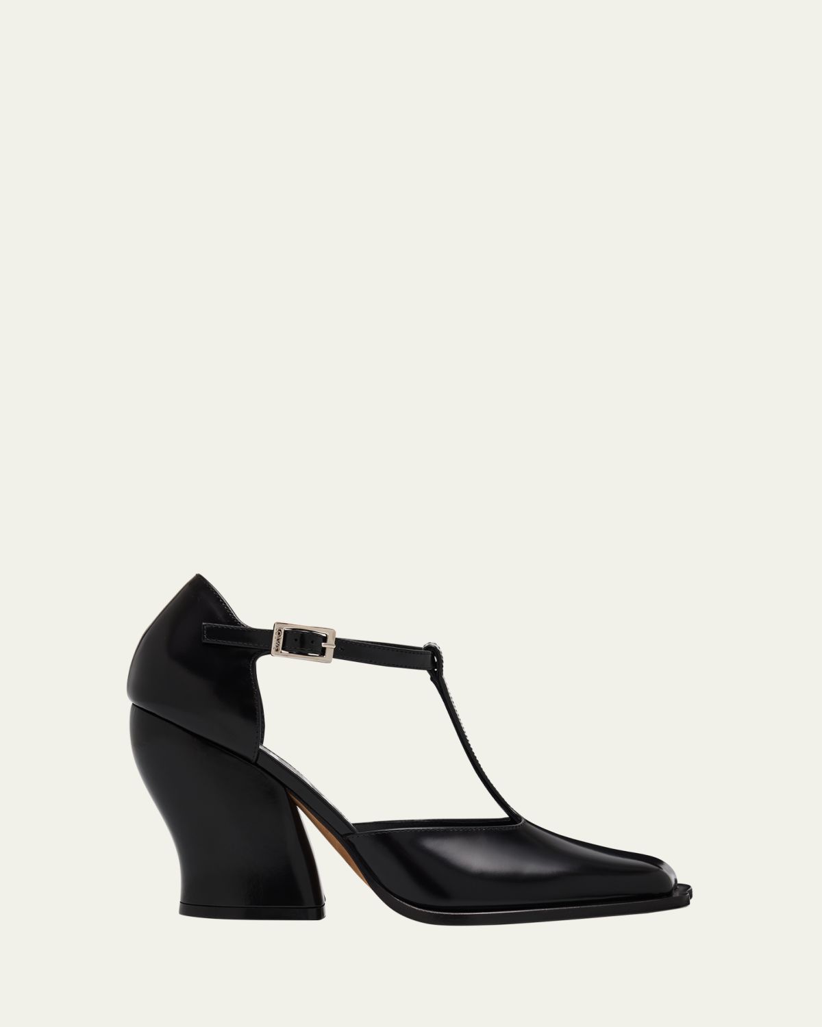 Loewe Onda Leather T-Bar Pumps