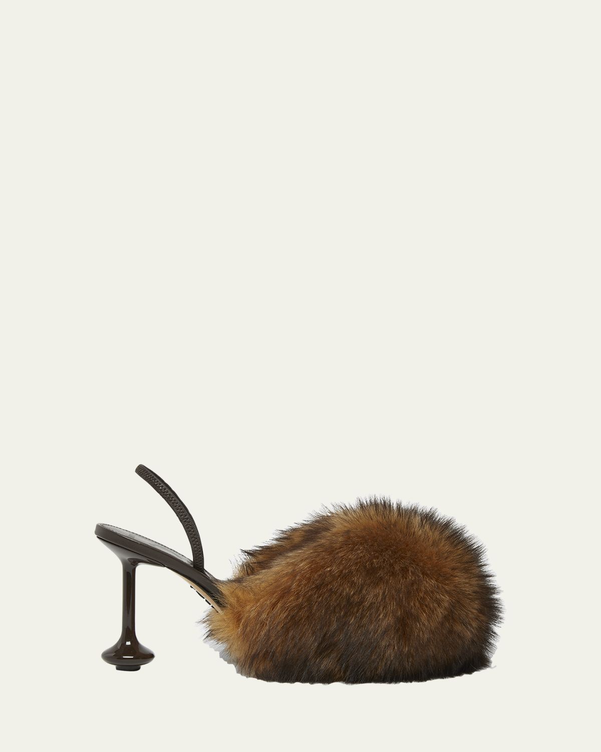 Loewe Toy Shearling Slingback Pumps