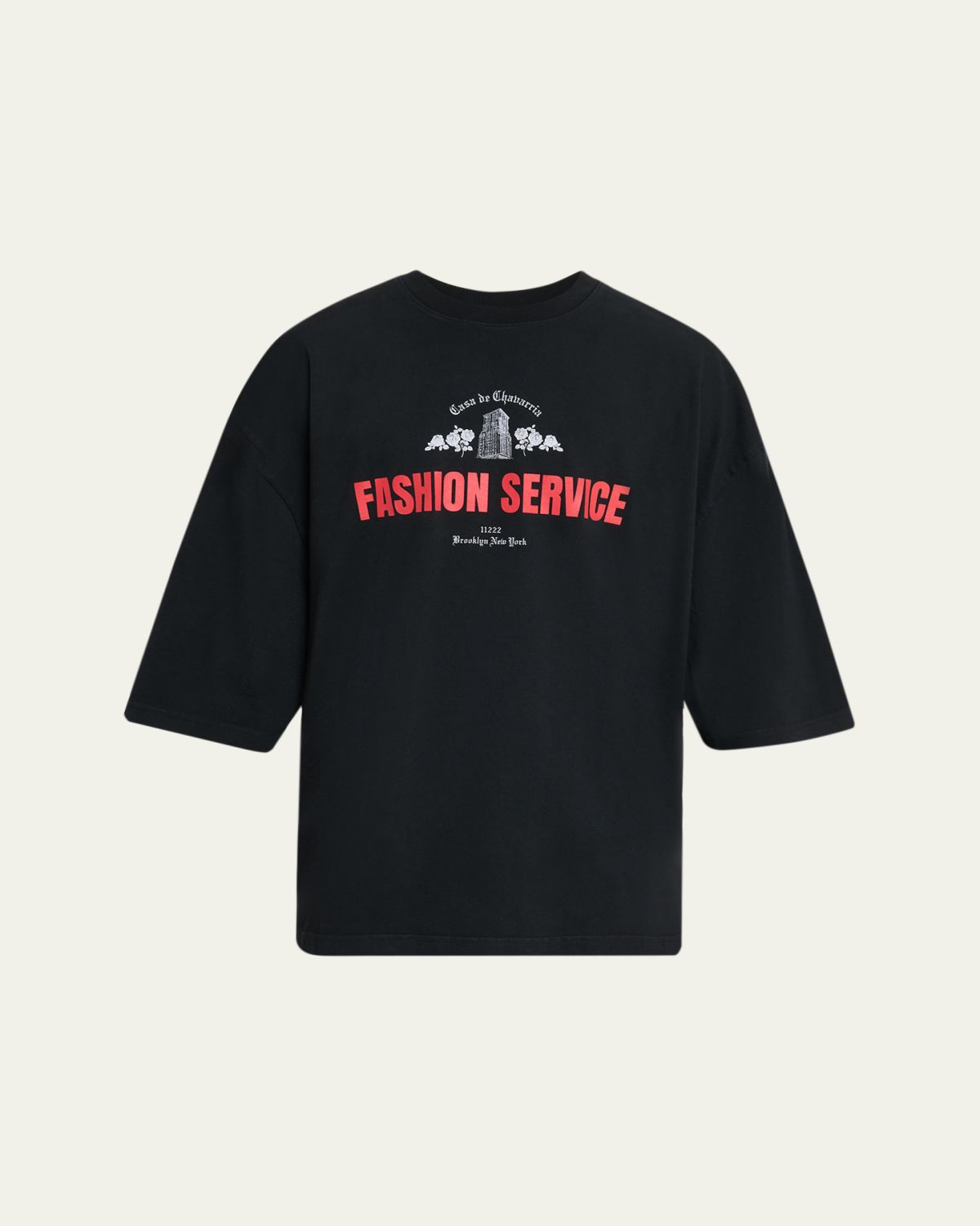 Willy Chavarria Men's Casa De Chavarria Buffalo Oversized T-Shirt