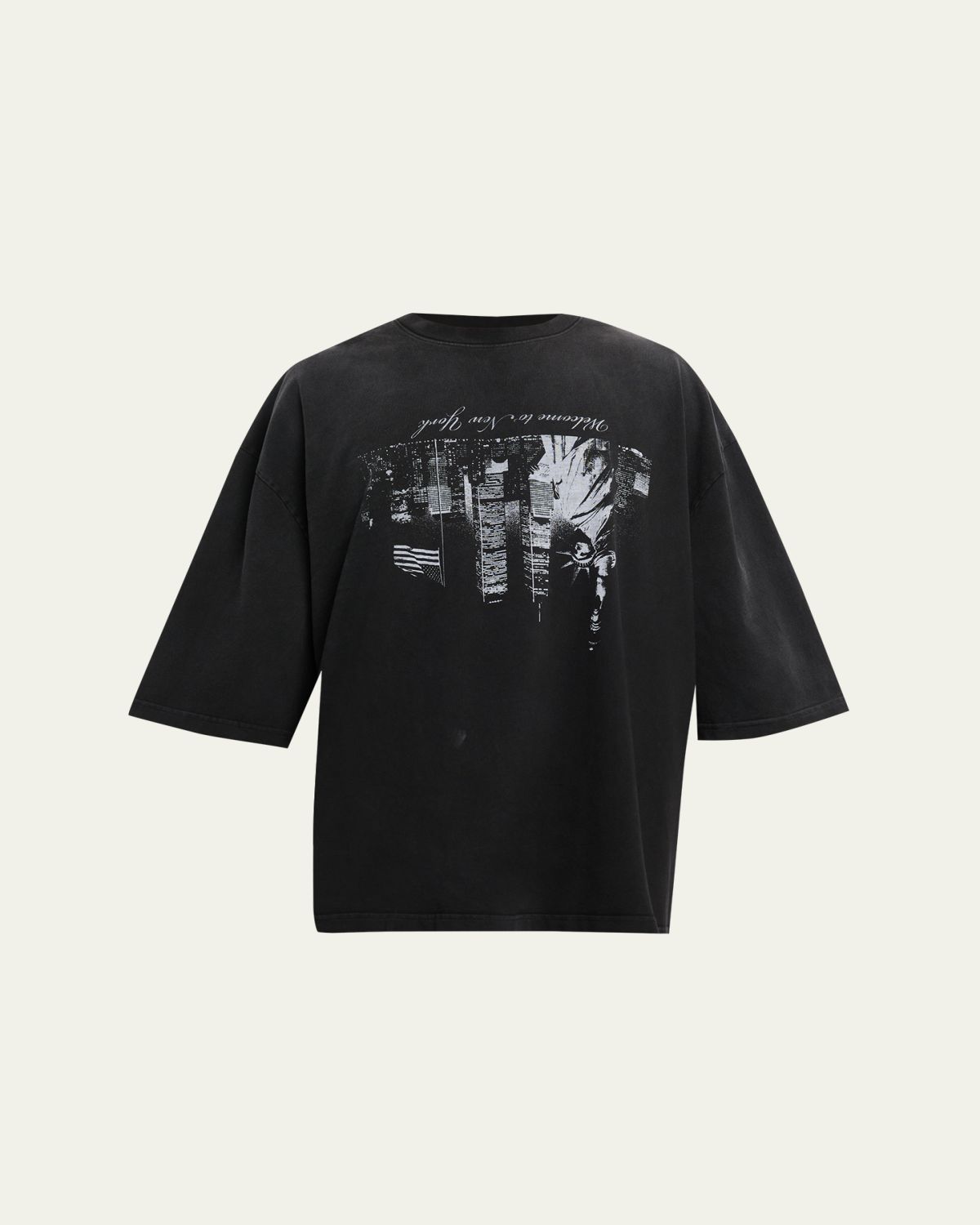 Willy Chavarria Men's Welcome to NY Buffalo Oversized T-Shirt