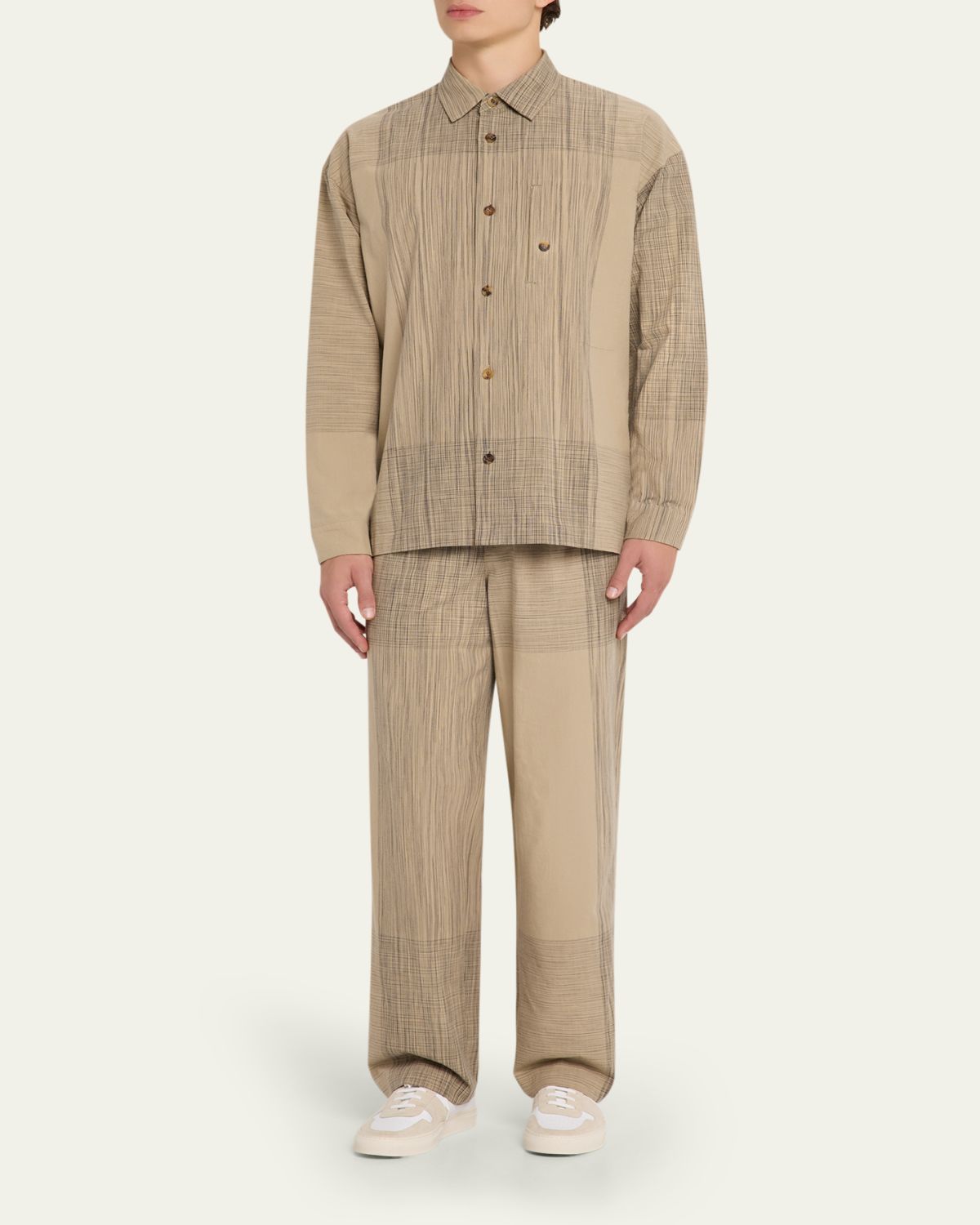 IM MEN Men's Kasuri Maxi-Check Pocket Sport Shirt | Thumbnail 2 IM MEN Men's Kasuri Maxi-Check Pocket Sport Shirt | Thumbnail 2