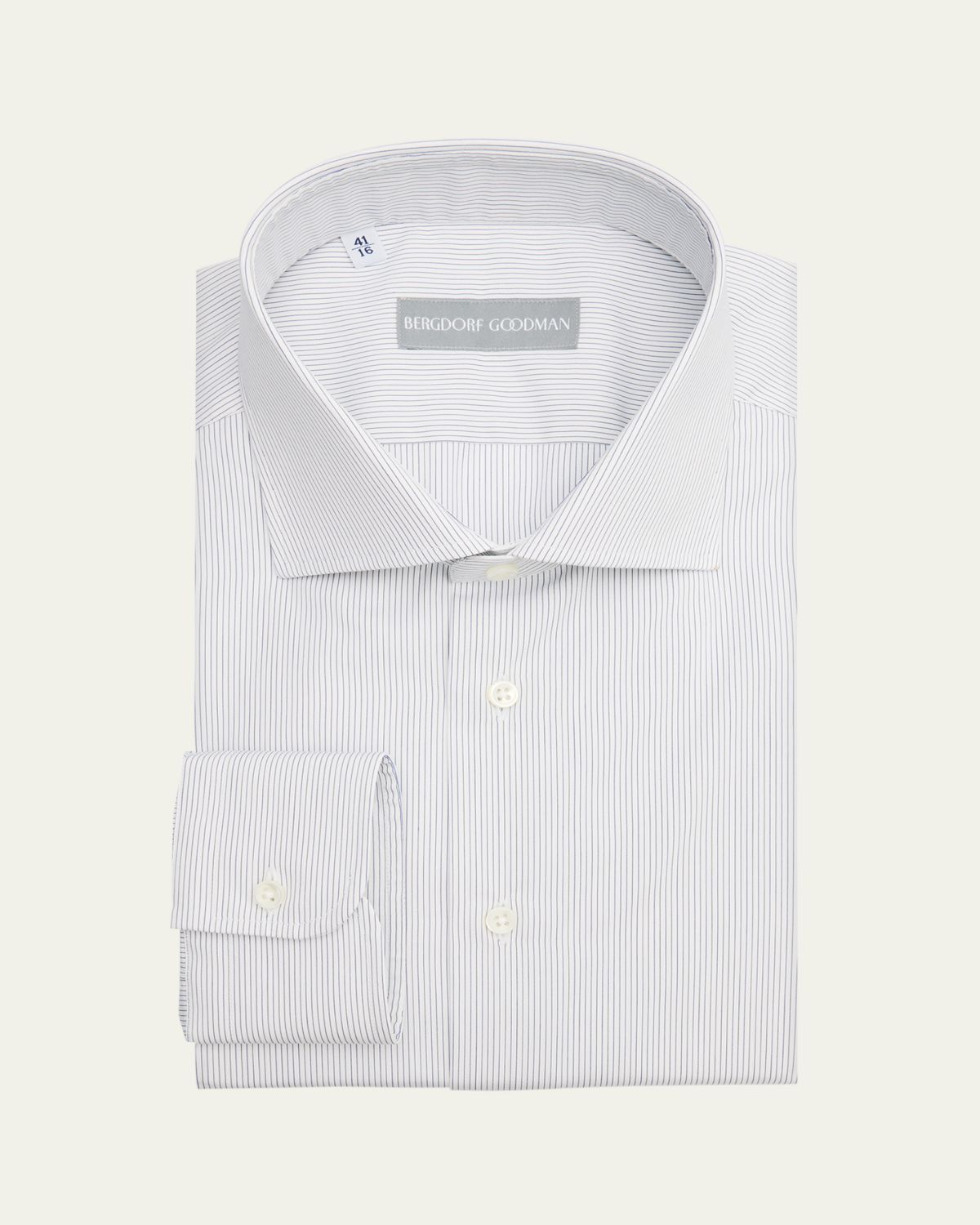 Bergdorf Goodman Men's Cotton Pencil Stripe Dress Shirt