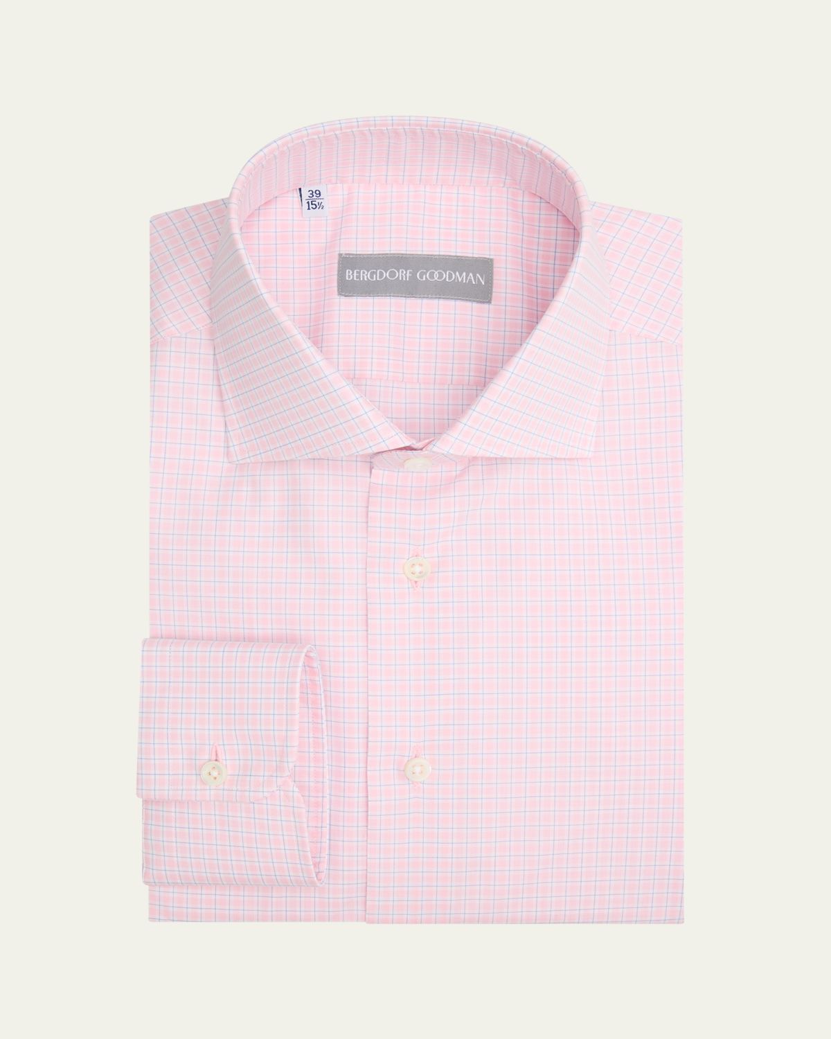 Bergdorf Goodman Men's Mini Check Button-Front Dress Shirt