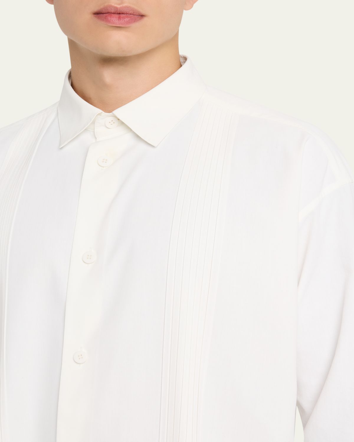 IM MEN Men's Polyester Pleated Stripe Sport Shirt | Thumbnail 5 IM MEN Men's Polyester Pleated Stripe Sport Shirt | Thumbnail 5
