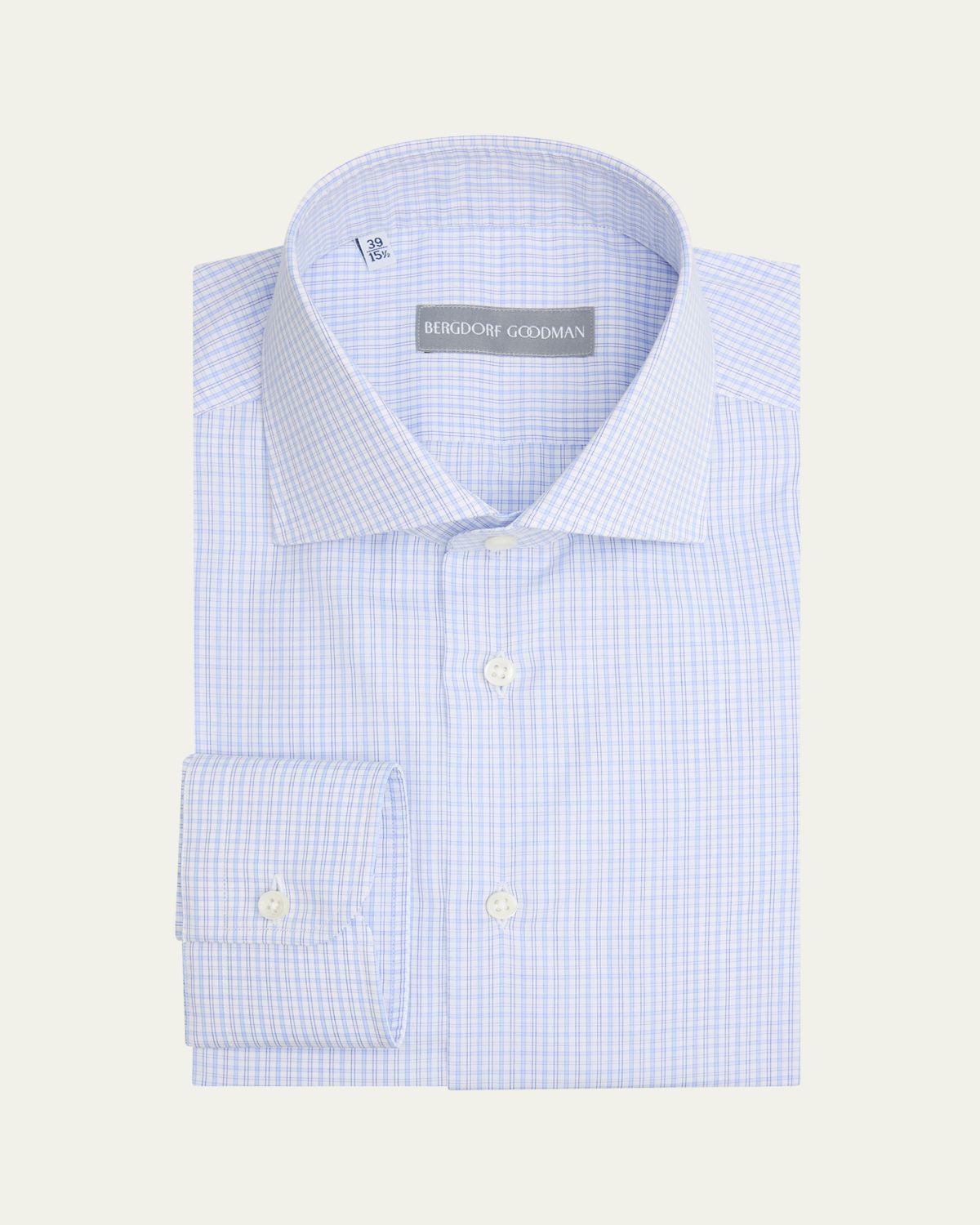 Bergdorf Goodman Men's Check Button-Front Dress Shirt