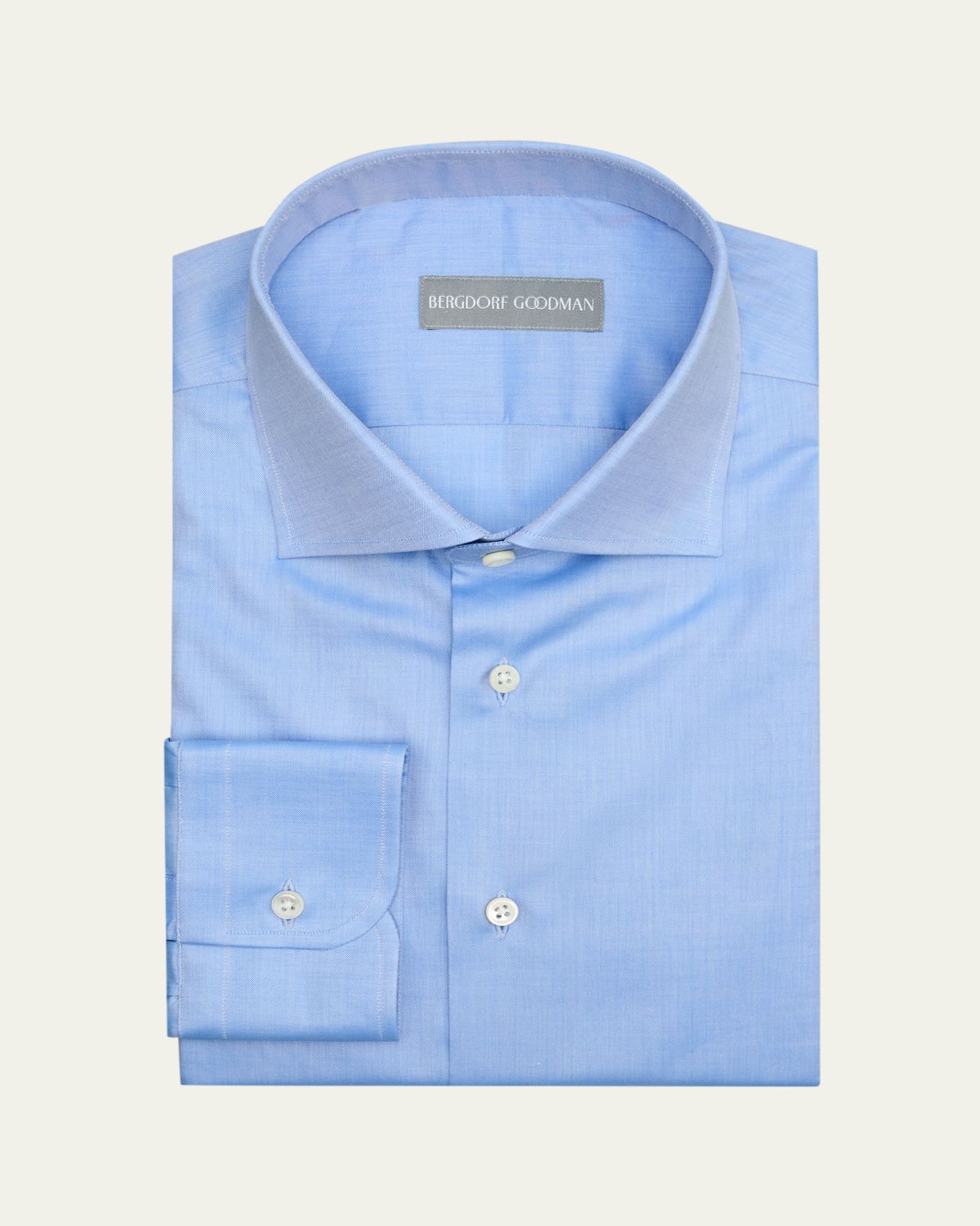 Bergdorf Goodman Men's Cotton Twill Spread-Collar Dress Shirt