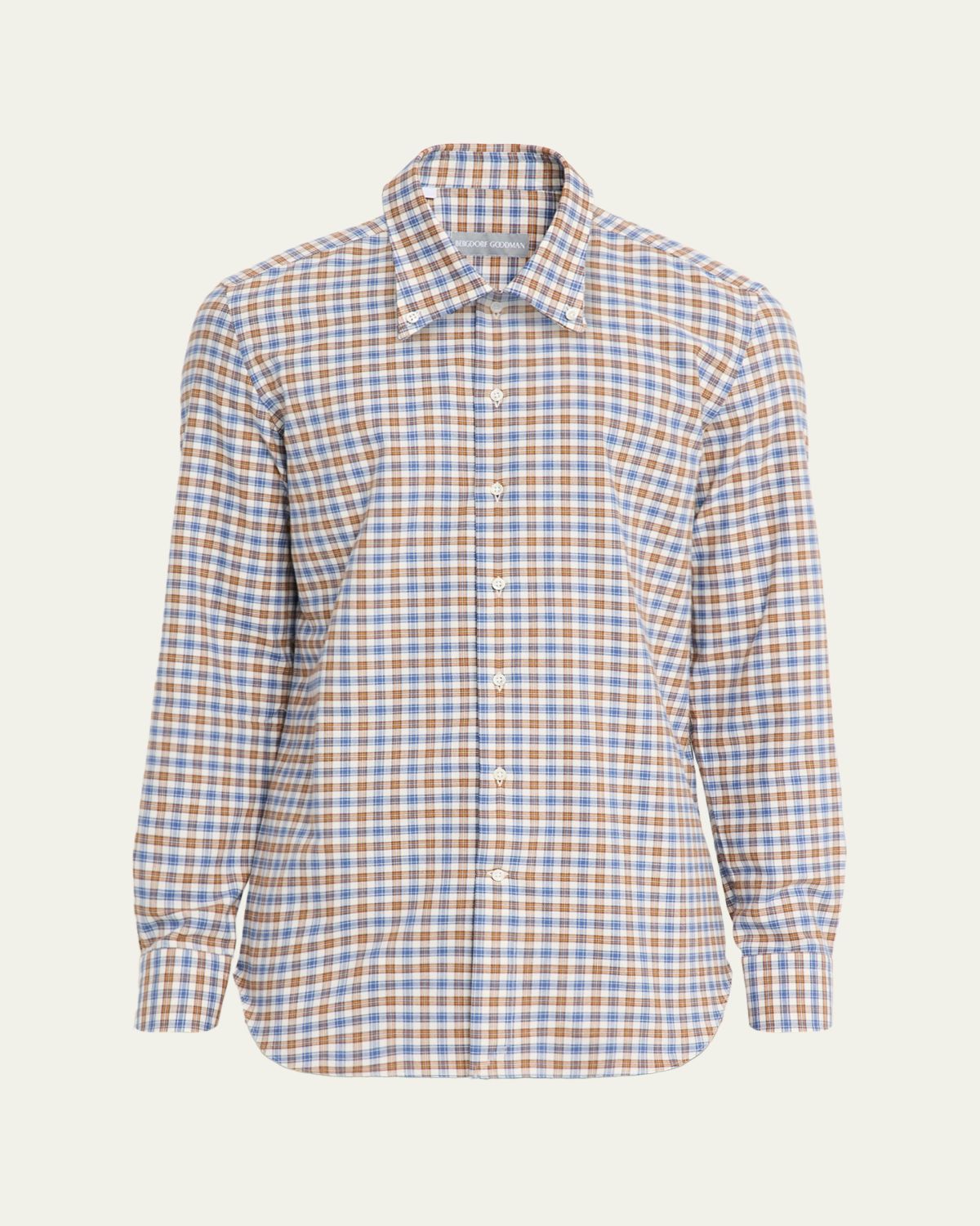 Bergdorf Goodman Men's Cotton Petite Plaid Classic Fit Button-Down Shirt