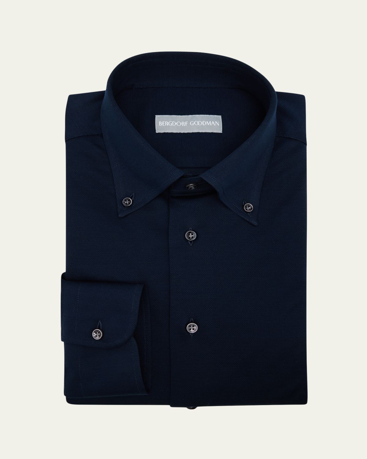 Bergdorf Goodman Men's Cotton Pique Button-Collar Sport Shirt