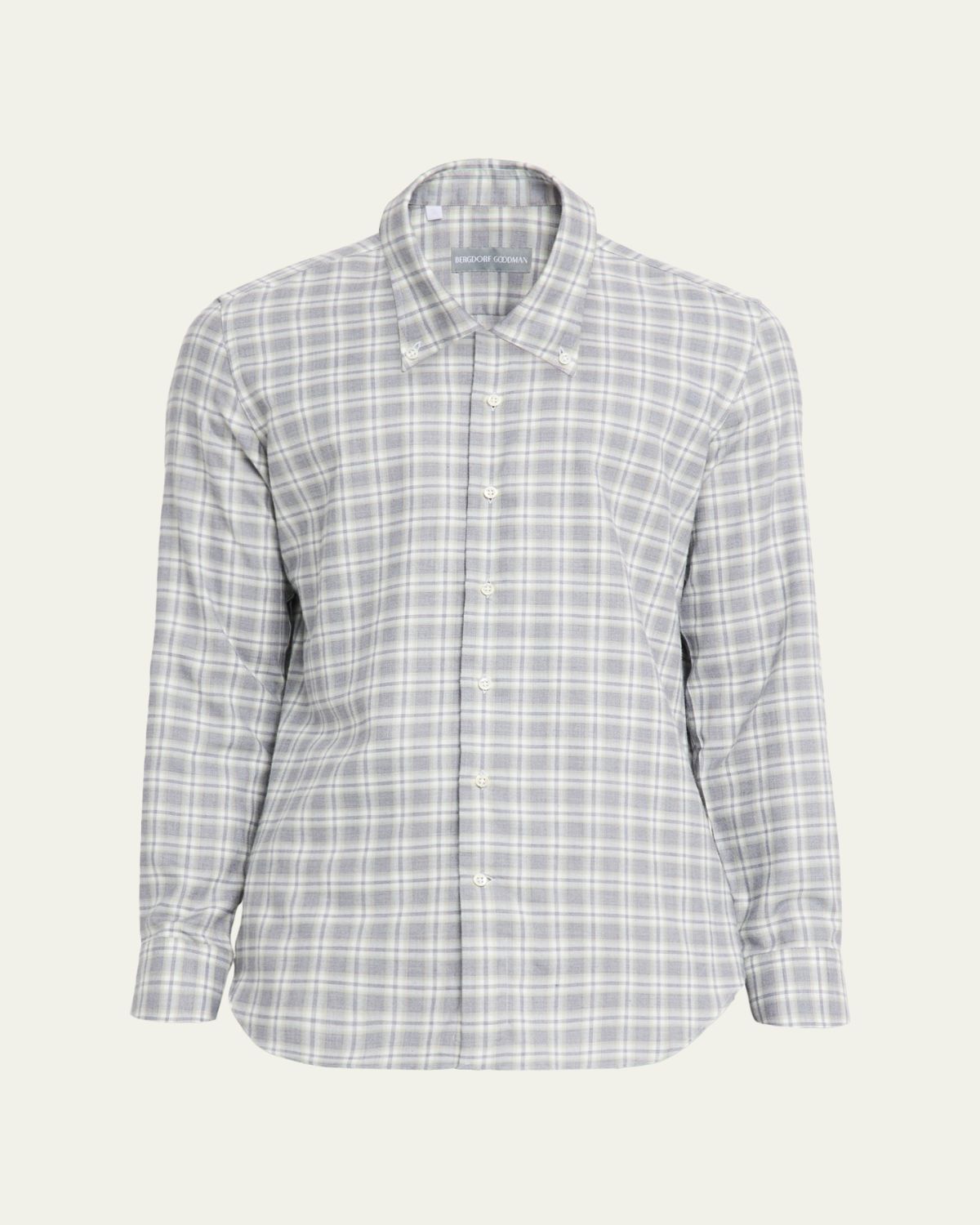 Bergdorf Goodman Men's Cotton-Cashmere Plaid Classic Fit Button-Down Shirt
