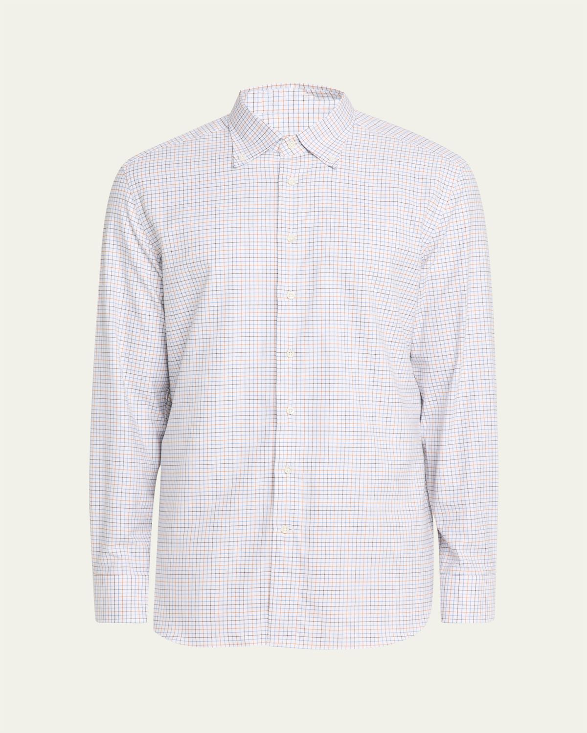 Bergdorf Goodman Men's Cotton Multi-Check Button-Collar Sport Shirt