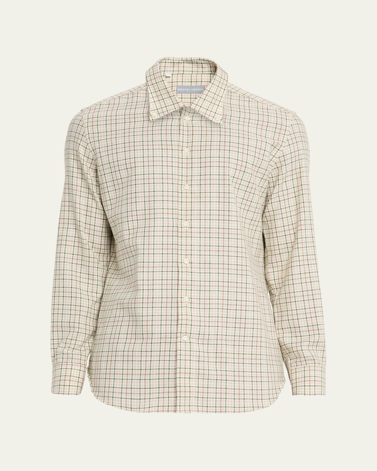 Bergdorf Goodman Men's Cotton Check Classic Fit Button-Down Shirt