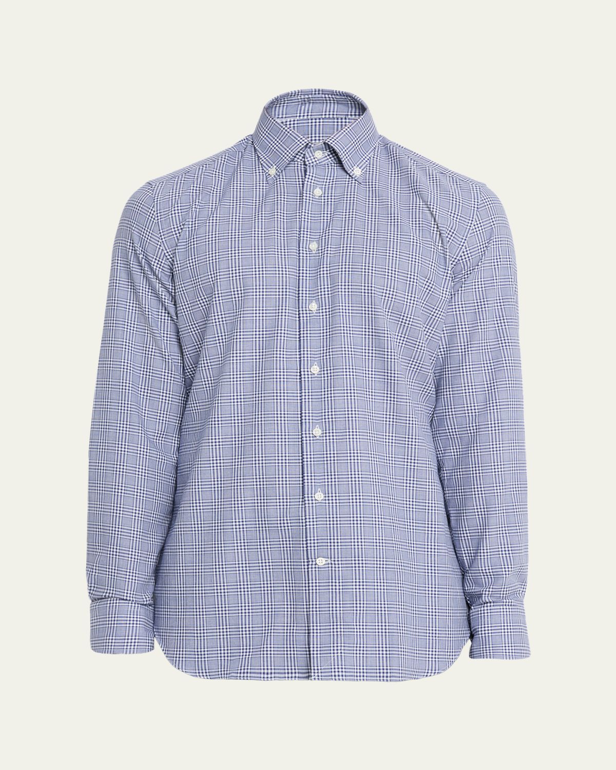 Bergdorf Goodman Men's Cotton Plaid Button-Collar Sport Shirt