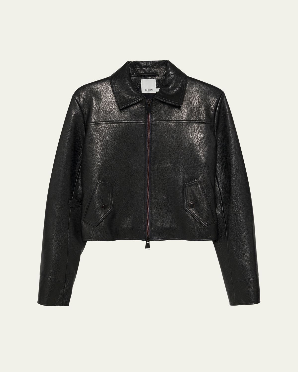 SIMKHAI Freeman Leather Jacket