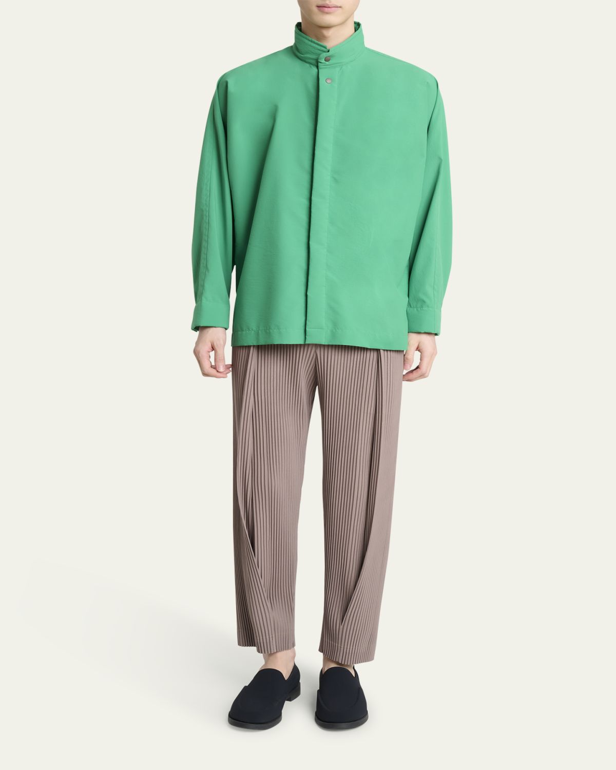 Homme Plisse Issey Miyake Men's Gray Tailored Single Pleat Pants | Thumbnail 2