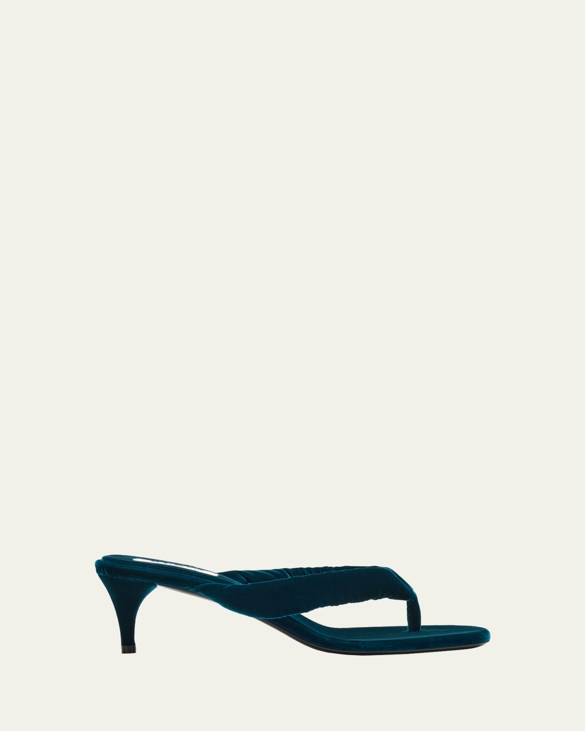 ALAIA Velvet Kitten-Heel Thong Sandals