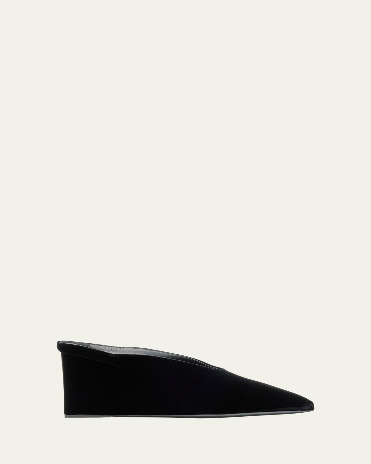 ALAIA Cube Velvet Wedge Mules | Thumbnail 4 ALAIA Cube Velvet Wedge Mules | Thumbnail 4