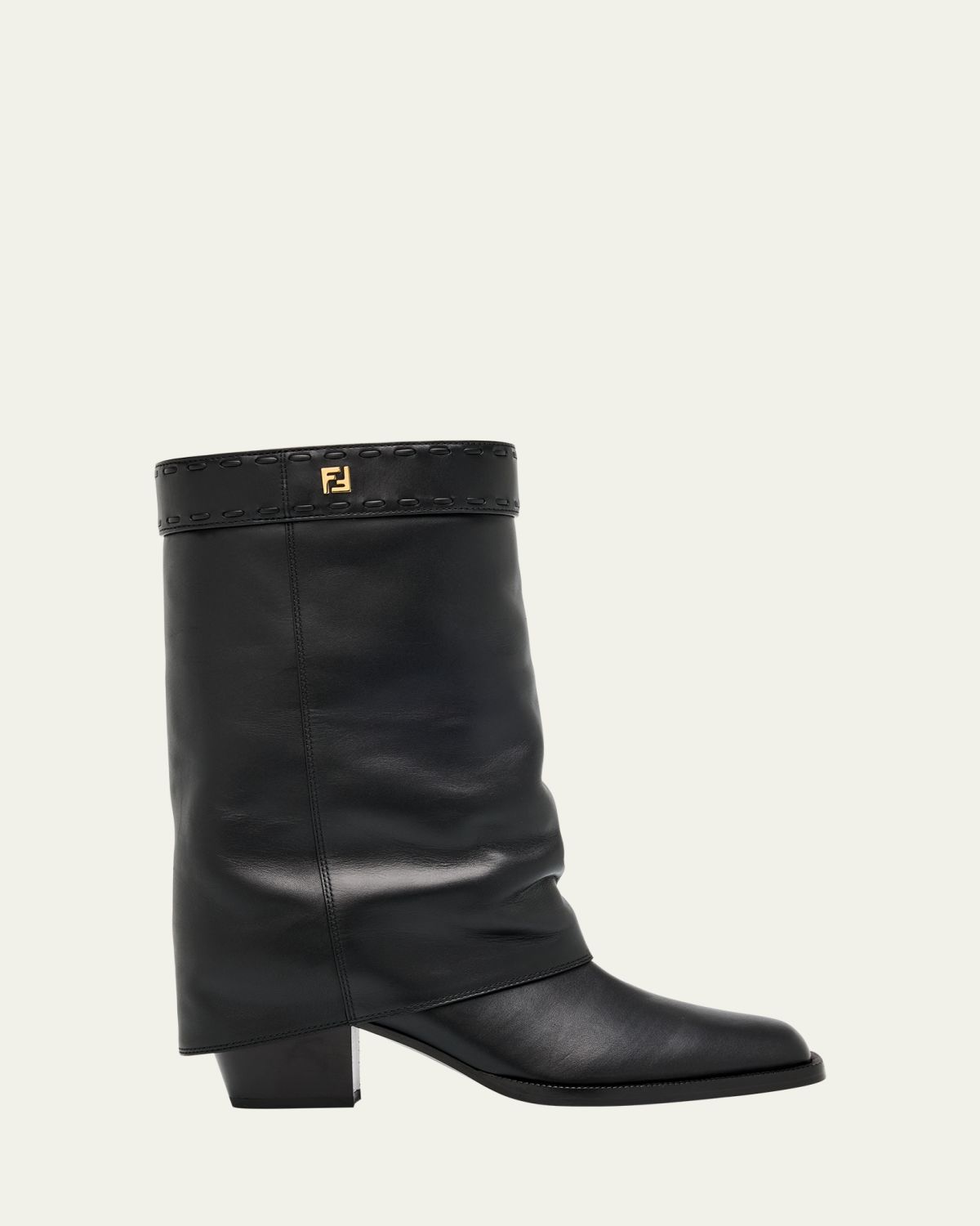 Fendi 55mm Minerva Leather Trompe L 'oeil Pant Booties