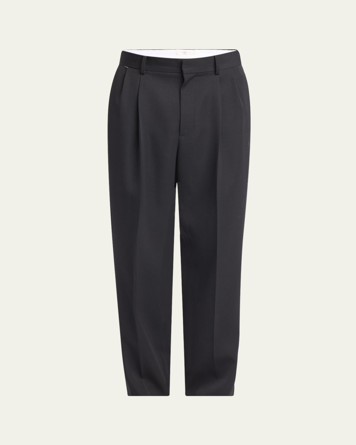 THE ROW Men's Zev Wool Double-Pleated Trousers