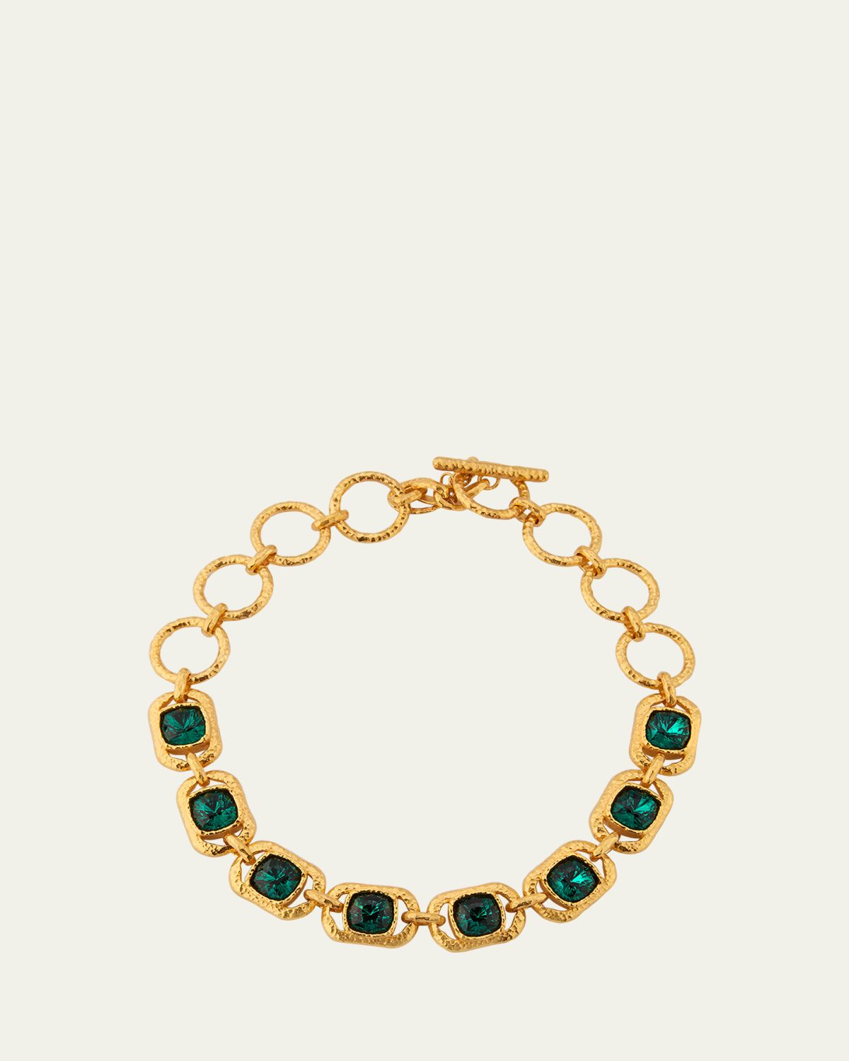 Oscar de la Renta Rectangular Crystal Chain Necklace | Thumbnail 5