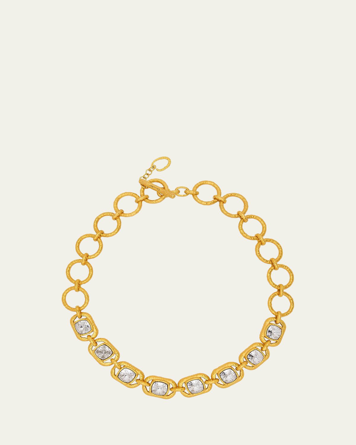 Oscar de la Renta Rectangular Crystal Chain Necklace | Thumbnail 3 Oscar de la Renta Rectangular Crystal Chain Necklace | Thumbnail 3