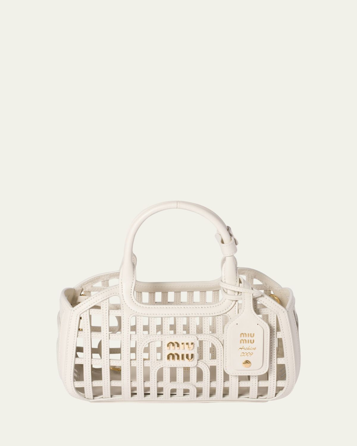 Miu Miu Woven Leather Crossbody Bag