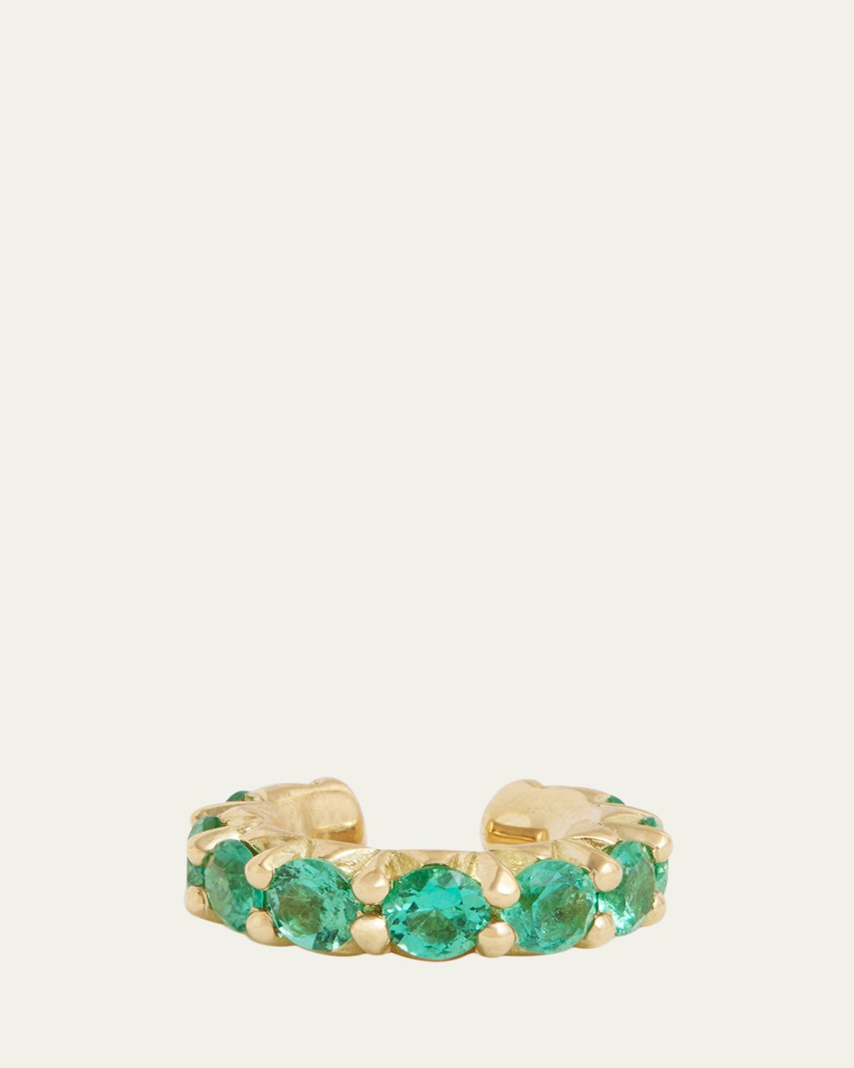 Jamie Wolf 18K Yellow Gold Emerald Ear Cuff, Single