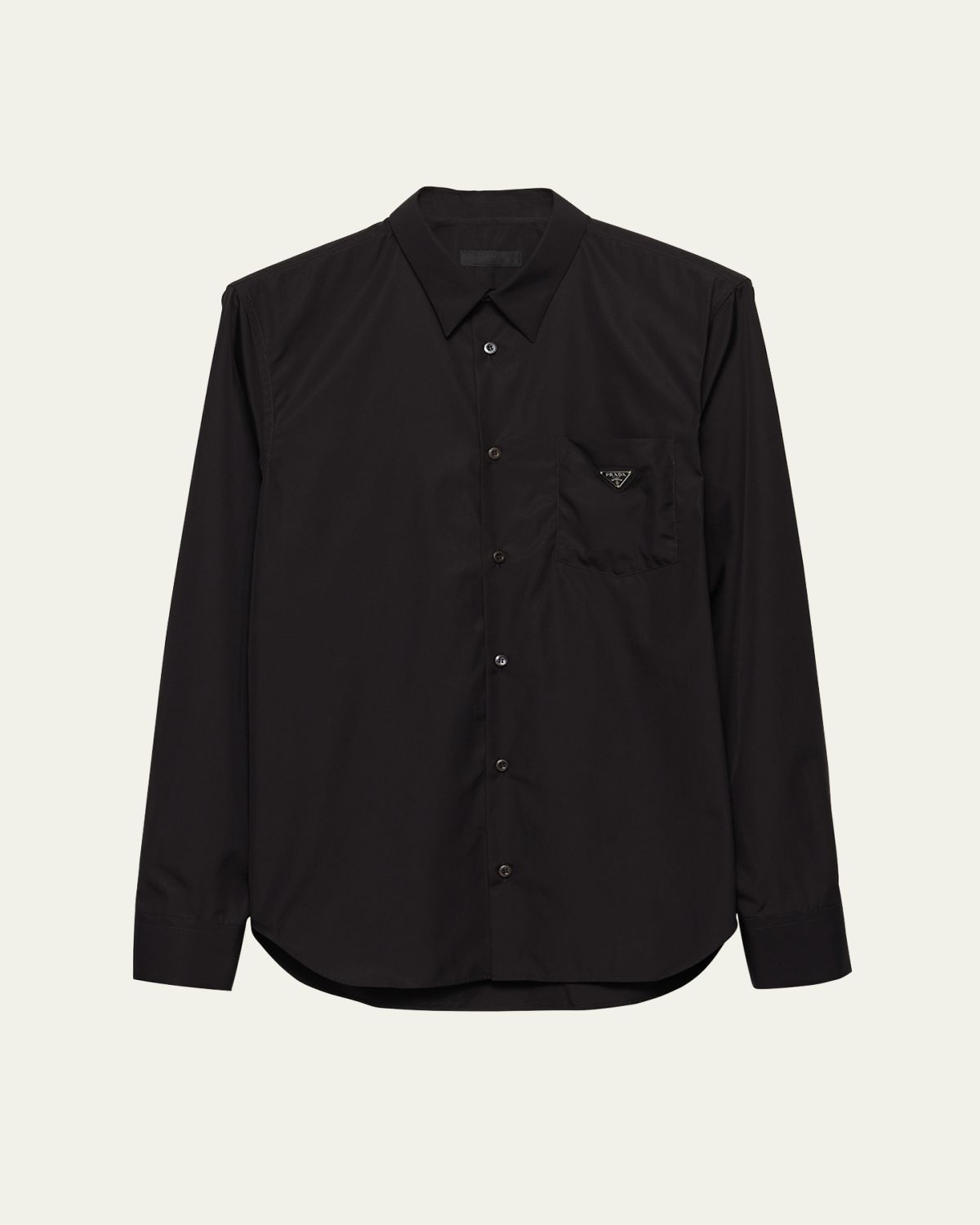 Prada Men's Poplin Chest-Logo Sport Shirt