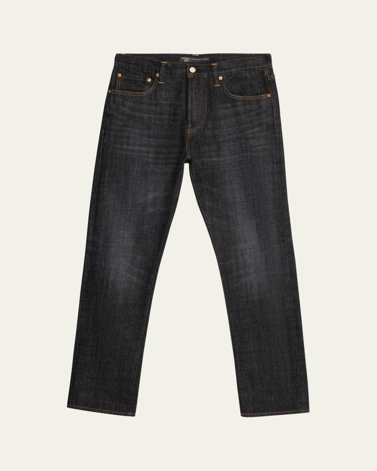 The Seven Continents Men's Charlie Black Denim Slim-Fit Jeans