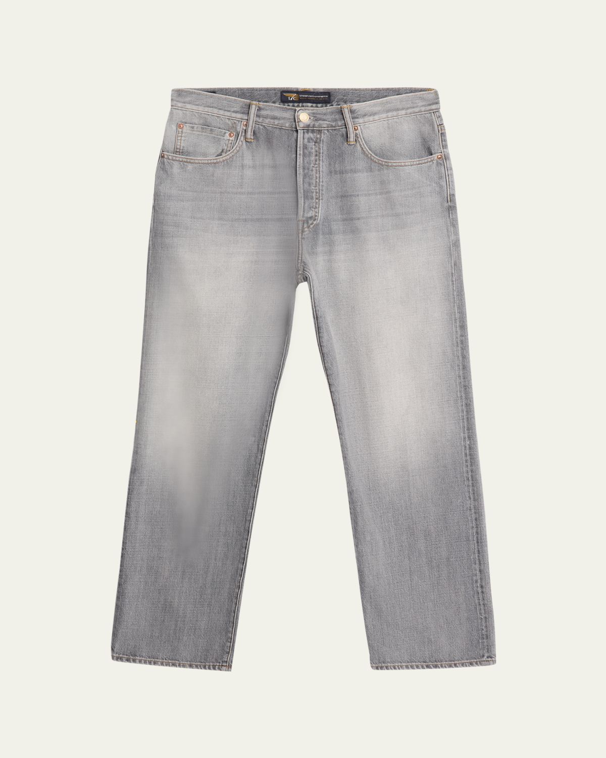 The Seven Continents Men's Jack Grey Denim Relaxed-Fit Jeans