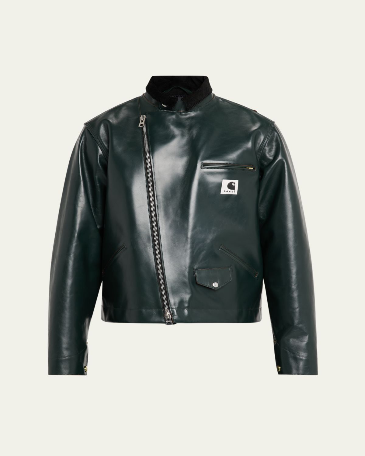 SACAI x CARHARTT WIP Men's Leather Moto Jacket