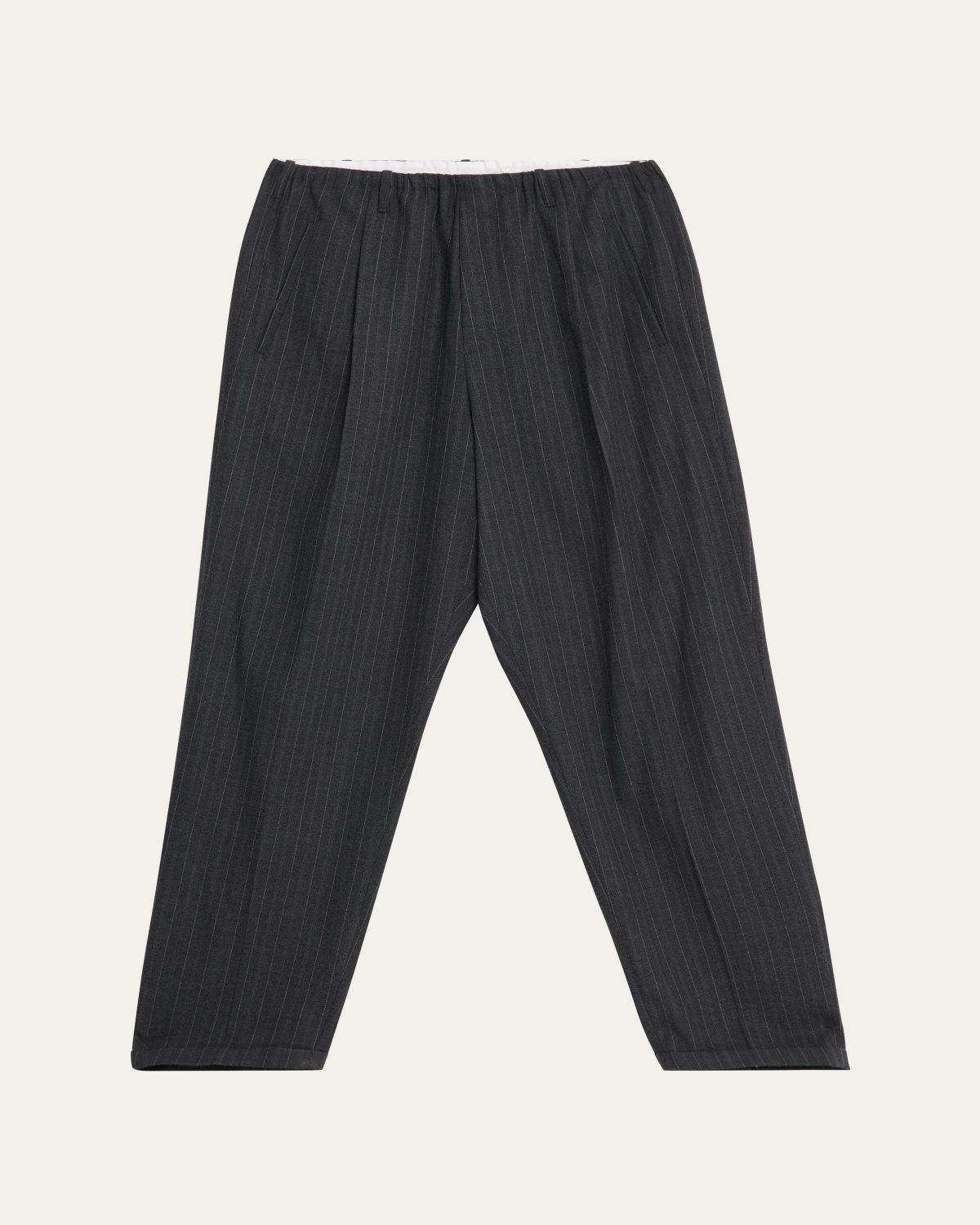 Magliano Men's Pinstripe Wool Drawstring People's Pants