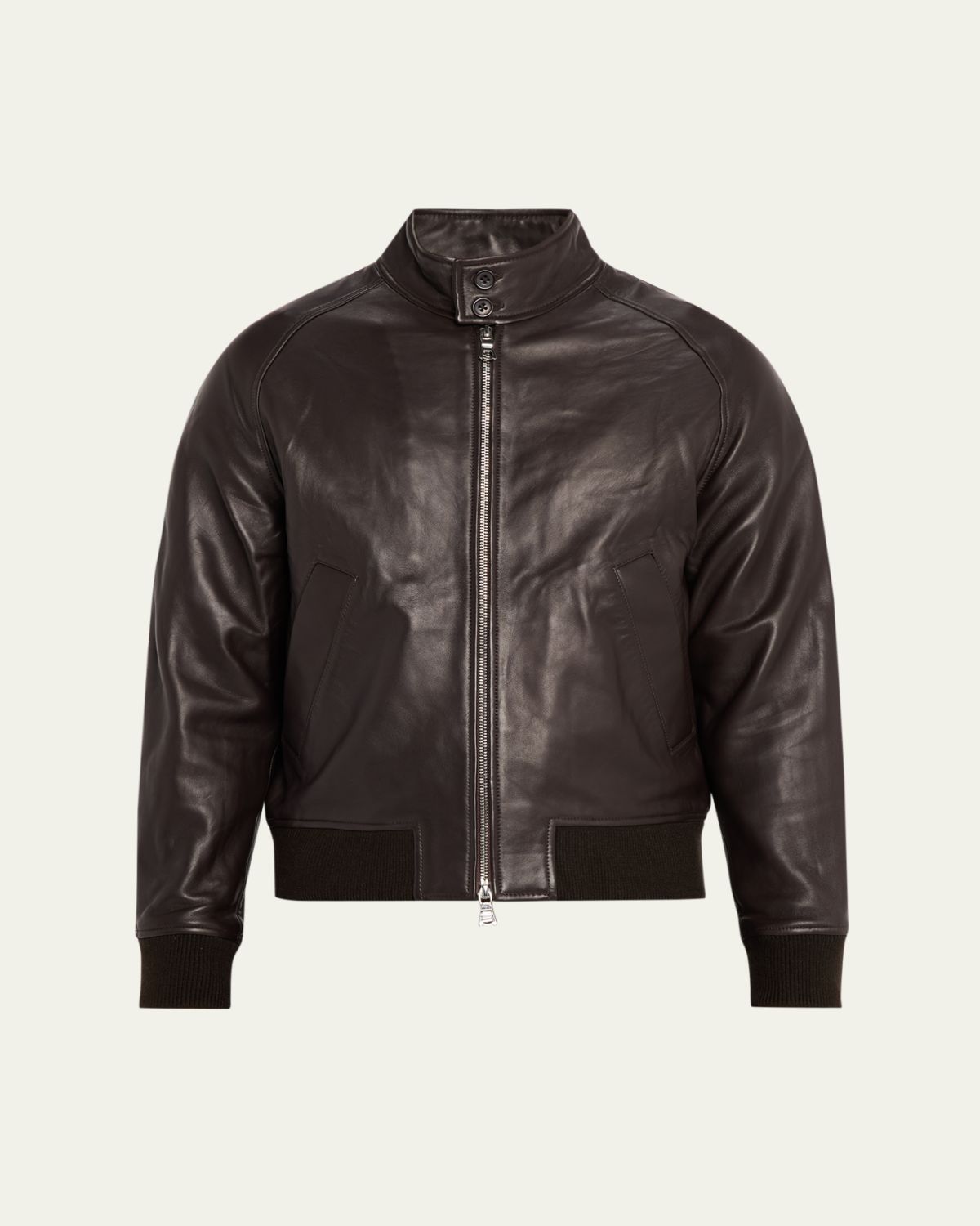 Officine Generale Men's Craig Leather Bomber Jacket