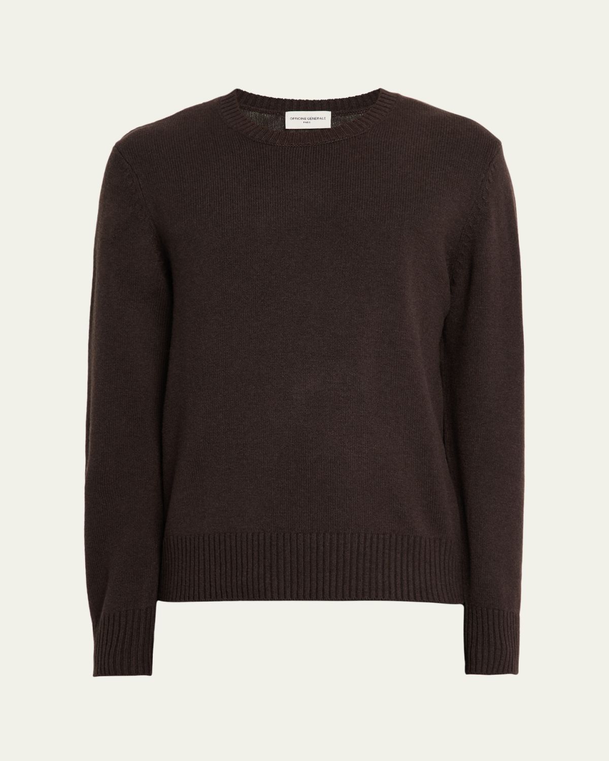 OFFICINE GÉNÉRALE Men's Mycrew Wool and Cashmere Crewneck Sweater