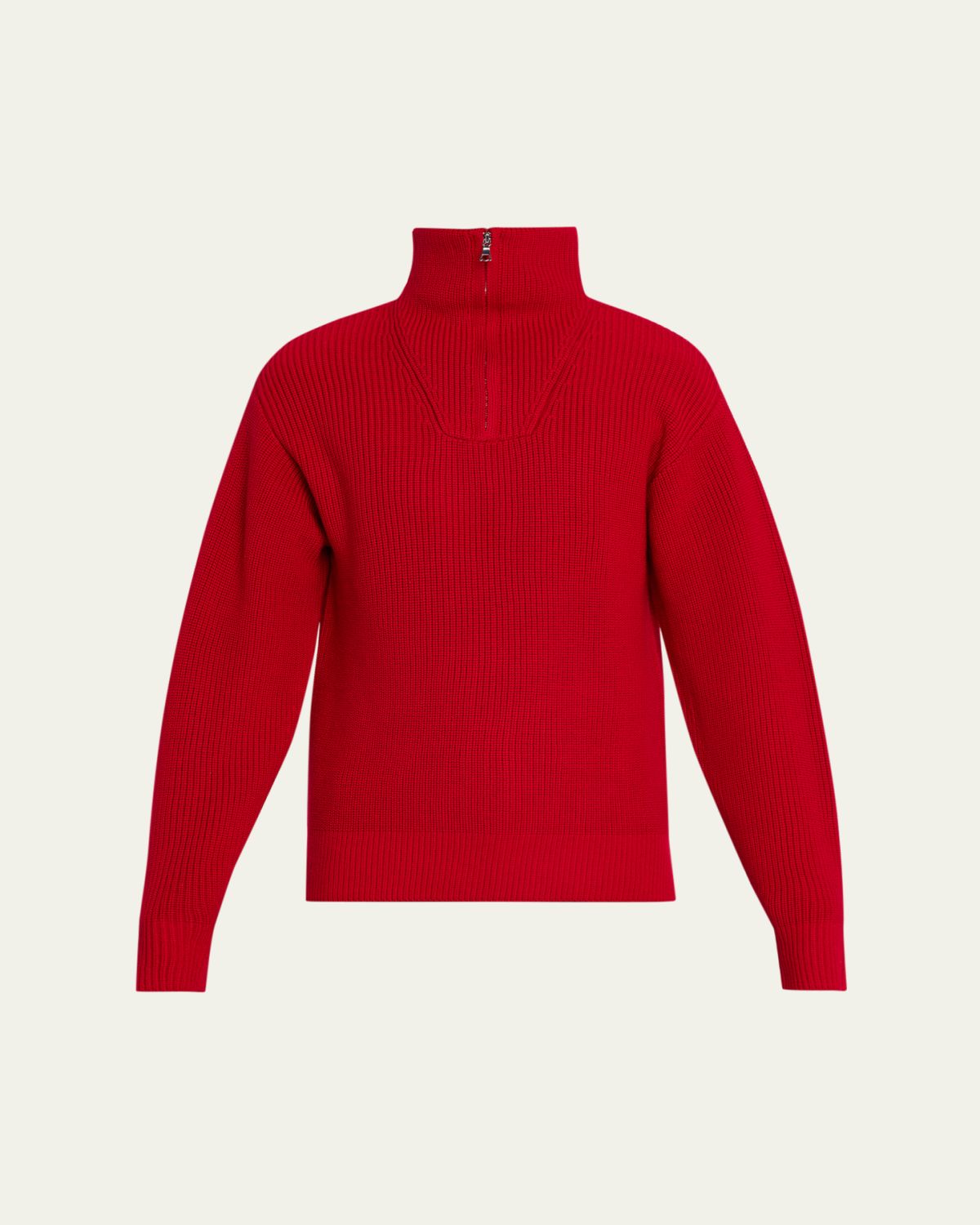 Officine Generale Men 's Tarek Wool Rib Trucker-Collar Sweater