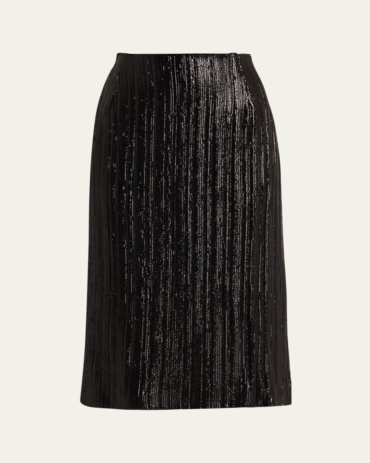 Prabal Gurung Sequined Plisse Pencil Skirt