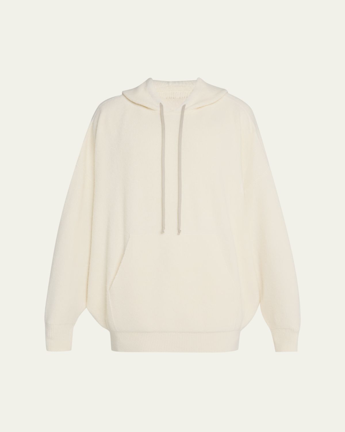 Rick Owens Men's Wool and Nylon Knit Oversized Hoodie