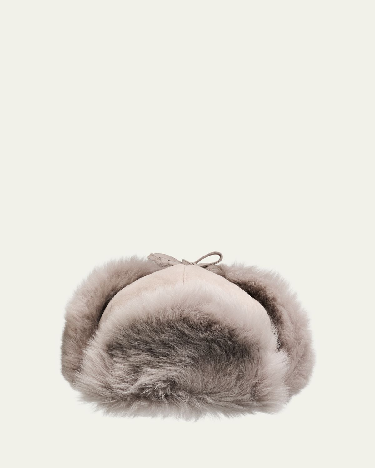 Pologeorgis Men's Suede Shearling-Trim Trapper Hat