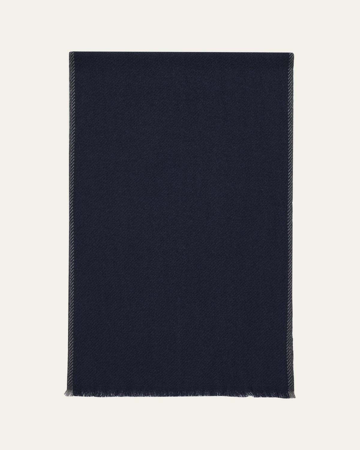 Brunello Cucinelli Men's Cashmere Contrast-Trim Scarf