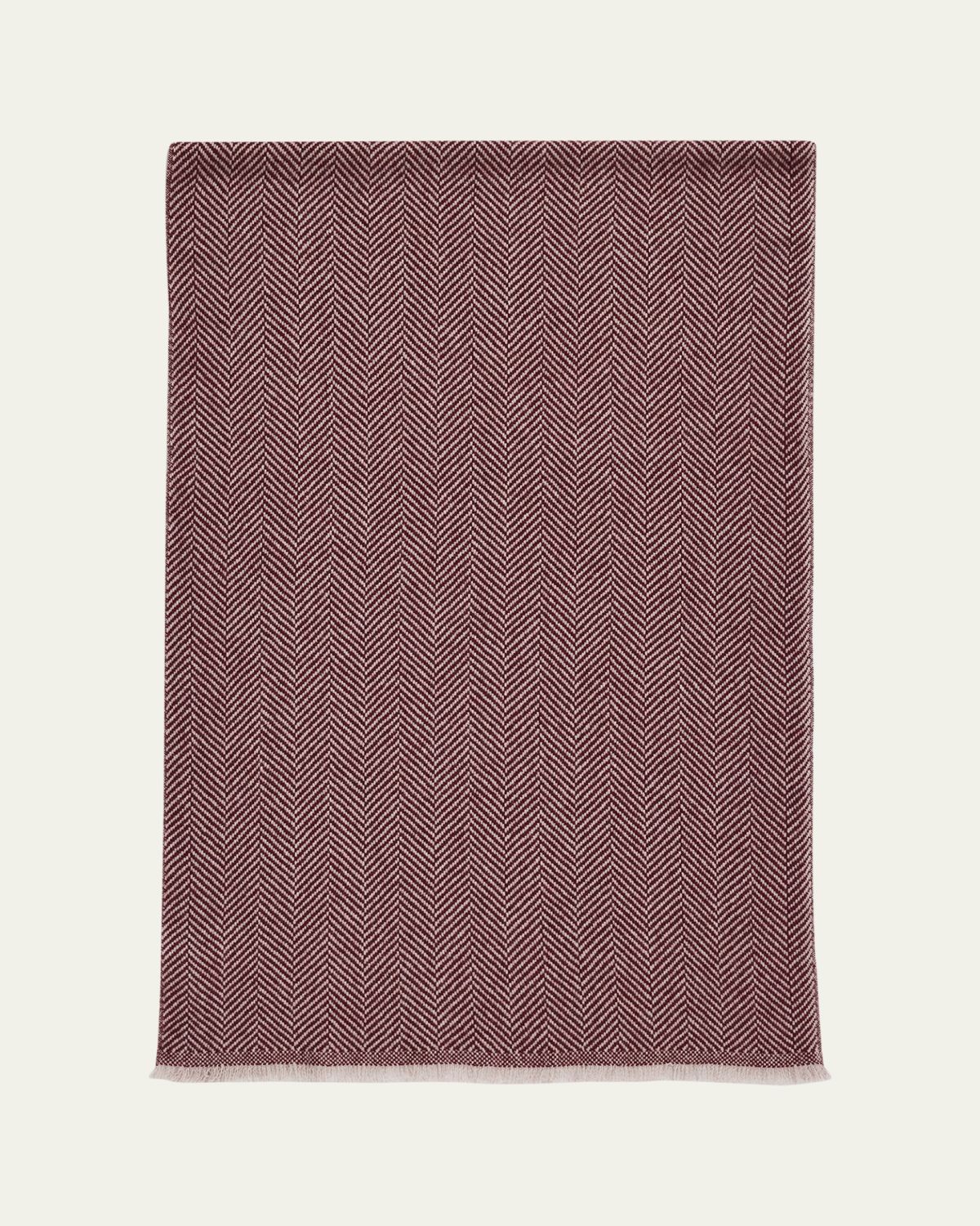 Brunello Cucinelli Men's Cashmere Chevron Scarf